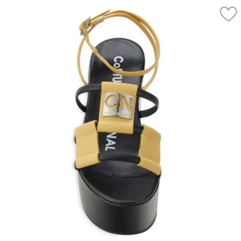 CNC Costume National Black and Yellow Platform Shoes Sz 6